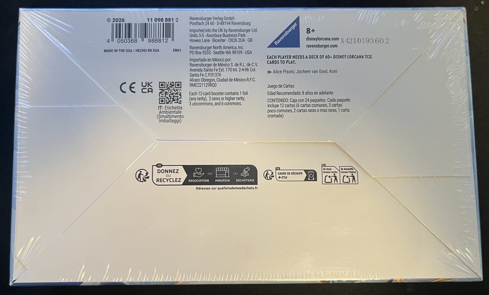 Actual packaging, view 2